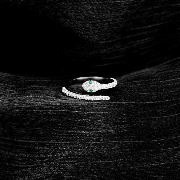 Wholesale Titanium Steel Snakeshaped Crownpatterned Polished Unisex Ring