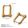Wholesale 316L Stainless Steel Square Geometric Electroplated Fashion Women's Earrings