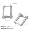 Wholesale 316L Stainless Steel Square Geometric Electroplated Fashion Women's Earrings