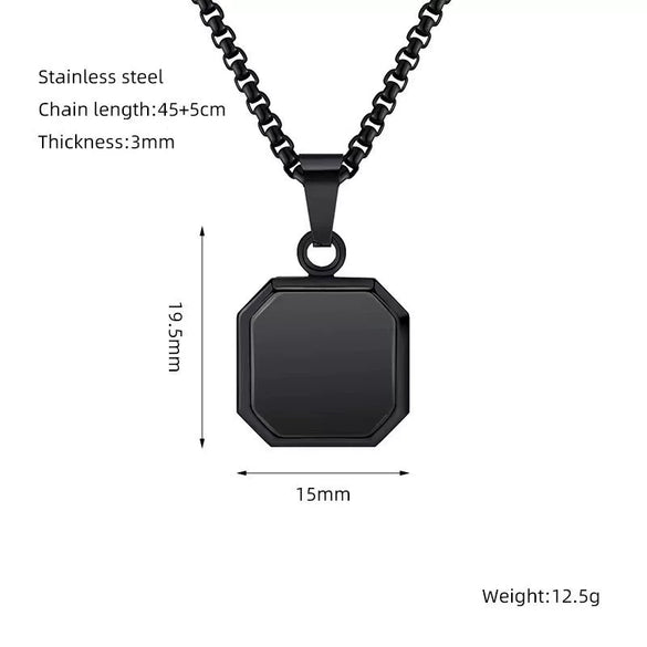 Wholesale Titanium Steel 316L Stainless Steel Geometric Pendant Necklace For Women Light Luxury With Natural Gold Sand