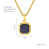 Wholesale Titanium Steel 316L Stainless Steel Geometric Pendant Necklace For Women Light Luxury With Natural Gold Sand