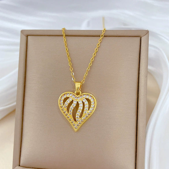 Wholesale Titanium Steel Stainless Steel Geometric Style Pendant Necklace For Women And Men