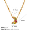 Wholesale 316L Stainless Steel Star Shape And U Shape Pendant Necklace With Electroplating Treatment Fashion Style For Women