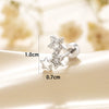 Wholesale Titanium Steel Star Shaped Perforated Earrings With Zirconia For Women Fairy Style