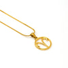 Wholesale Titanium Steel Twelve Constellations Cut Out Pendant Snake Bone Chain Necklace Electroplated