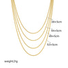 Wholesale Titanium Steel Twist Chain Multilayer Stacking Necklace Punk Hiphop Retro Style Electroplated