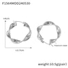 Wholesale Titanium Steel U Shaped Twisted Geometric Earrings With Electroplating For Women