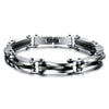 Wholesale Titanium Steel Unisex Bracelet With Geometric Design And Diamond Texture