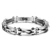 Wholesale Titanium Steel Unisex Bracelet With Geometric Design And Diamond Texture