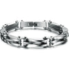 Wholesale Titanium Steel Unisex Bracelet With Geometric Design And Diamond Texture