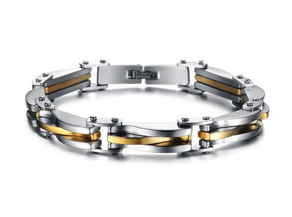 Wholesale Titanium Steel Unisex Bracelet With Geometric Design And Diamond Texture