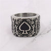 Wholesale Titanium Steel Unisex Ring Personality Retro Black Peach Epoxy Carved Dripping Oil Geometric Style