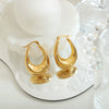 Wholesale 316L Stainless Steel Ushape Electroplated Earrings For Women