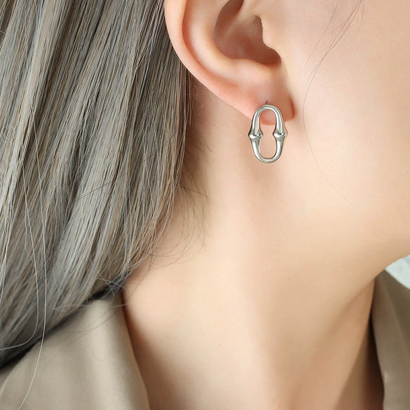 Wholesale Titanium Steel Ushape Geometric Earrings For Women