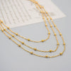 Wholesale Titanium Steel Ushaped Bead Chain Necklace Retro Style Electroplated For Women
