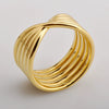 Wholesale Titanium Steel Ushaped Bowknot Ring For Women Electroplated Minimalist Style