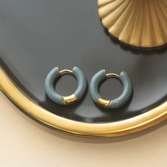 Wholesale Titanium Steel Ushaped Electroplated Earrings For Women Retro Style