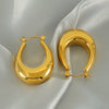 Wholesale Titanium Steel Ushaped Electroplated Geometric Earrings For Women