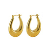 Wholesale Titanium Steel Ushaped Electroplated Geometric Earrings For Women