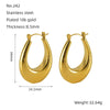 Wholesale Titanium Steel Ushaped Electroplated Geometric Earrings For Women