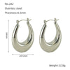 Wholesale Titanium Steel Ushaped Electroplated Geometric Earrings For Women