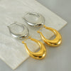 Wholesale Titanium Steel Ushaped Electroplated Geometric Earrings For Women