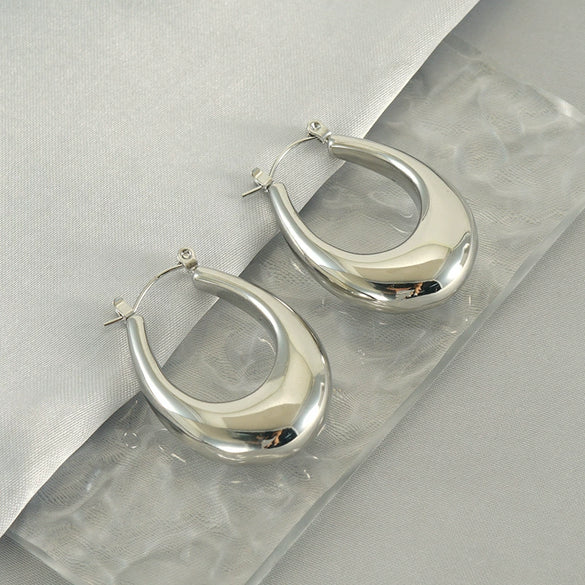 Wholesale Titanium Steel Ushaped Electroplated Geometric Earrings For Women