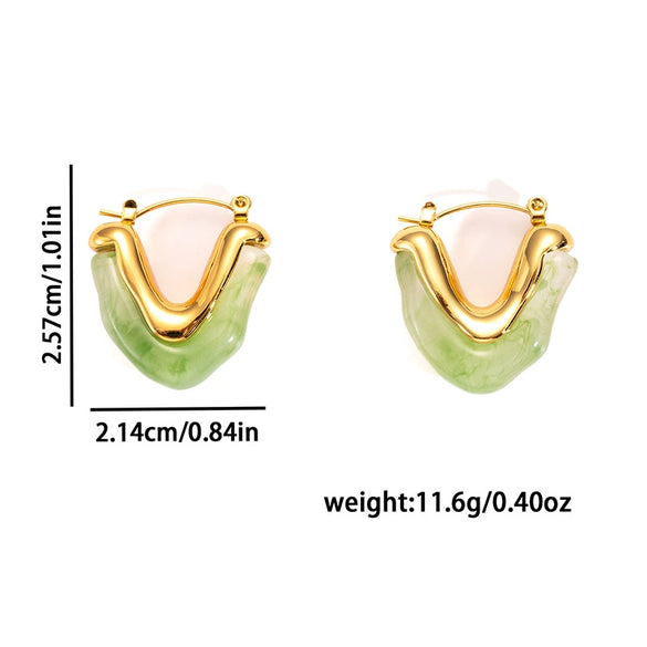 Wholesale Titanium Steel Ushaped Electroplated Women's Fashion Minimalist Earrings
