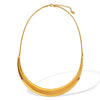 Wholesale 316L Stainless Steel Ushaped Fashion Simple Exquisite Fanshaped Arc Necklace With Electroplating Design For Women
