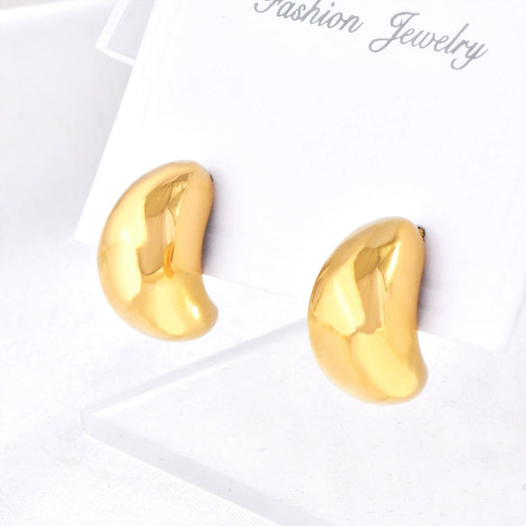 Wholesale Titanium Steel Water Drop Earrings With Geometric And Cartoon Character Patterns Electroplated