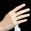 Wholesale Titanium Steel Wave Carved Hollow Three Layer Gear Micro Diamond Ring For Women