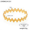 Wholesale Titanium Steel Wave Point Buckle Bracelet Pvd Plated 18K Real Gold