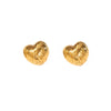 Wholesale Titanium Steel Wiredrawing Heartshaped Electroplated Simple Love Ear Studs For Women