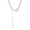 Wholesale Titanium Steel Women's Cold Style Geometric Letter B Gold Inlaid Clavicle Chain