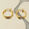 Wholesale Titanium Steel Women's Earrings With Geometric Spiral Pattern And Electroplating Treatment