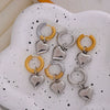 Wholesale Titanium Steel Women's Exaggerated Ushaped Electroplated Detachable Earrings