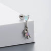 Wholesale Titanium Steel Women's Fairy Style Ear Nail With Pink Zircon And Heart Fivepointed Star Love Bear Shapes