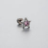 Wholesale Titanium Steel Women's Fairy Style Ear Nail With Pink Zircon And Heart Fivepointed Star Love Bear Shapes