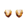 Wholesale Titanium Steel Women's Fashion Minimalist Geometric Ushaped Acrylic Earrings With Electroplating
