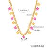 Wholesale 316L Stainless Steel Women's Fashion Personality Fivepointed Star Geometric Electroplated Necklace Jewelry
