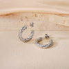Wholesale Titanium Steel Women's Geometric Earrings Fashion Elegant Stereo Highend Polish Style