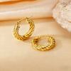 Wholesale Titanium Steel Women's Geometric Earrings Fashion Elegant Stereo Highend Polish Style