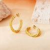Wholesale Titanium Steel Women's Geometric Earrings Fashion Elegant Stereo Highend Polish Style