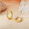 Wholesale Titanium Steel Women's Geometric Earrings Fashion Elegant Stereo Highend Polish Style