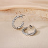 Wholesale Titanium Steel Women's Geometric Earrings Fashion Elegant Stereo Highend Polish Style