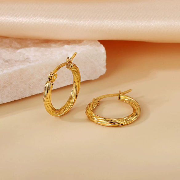 Wholesale Titanium Steel Women's Geometric Earrings Fashion Elegant Stereo Highend Polish Style