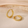 Wholesale Titanium Steel Women's Geometric Earrings Fashion Elegant Stereo Highend Polish Style