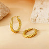 Wholesale Titanium Steel Women's Geometric Earrings Fashion Elegant Stereo Highend Polish Style