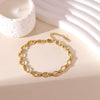 Wholesale Titanium Steel Women's Geometric Handwoven Electroplated Nonfading Bracelet