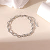Wholesale Titanium Steel Women's Geometric Handwoven Electroplated Nonfading Bracelet